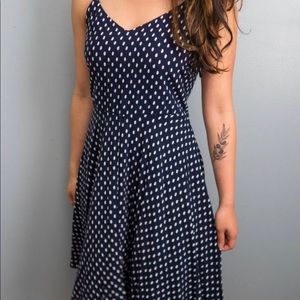 Gap Navy Polka Dot Fit & Flare Cami Dress, size M